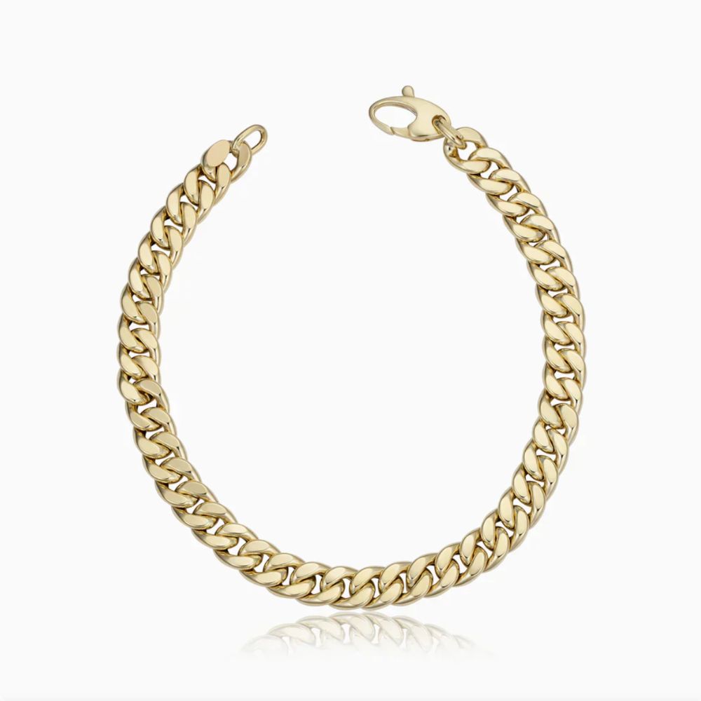 Pulsera Cubana Clásica de Oro