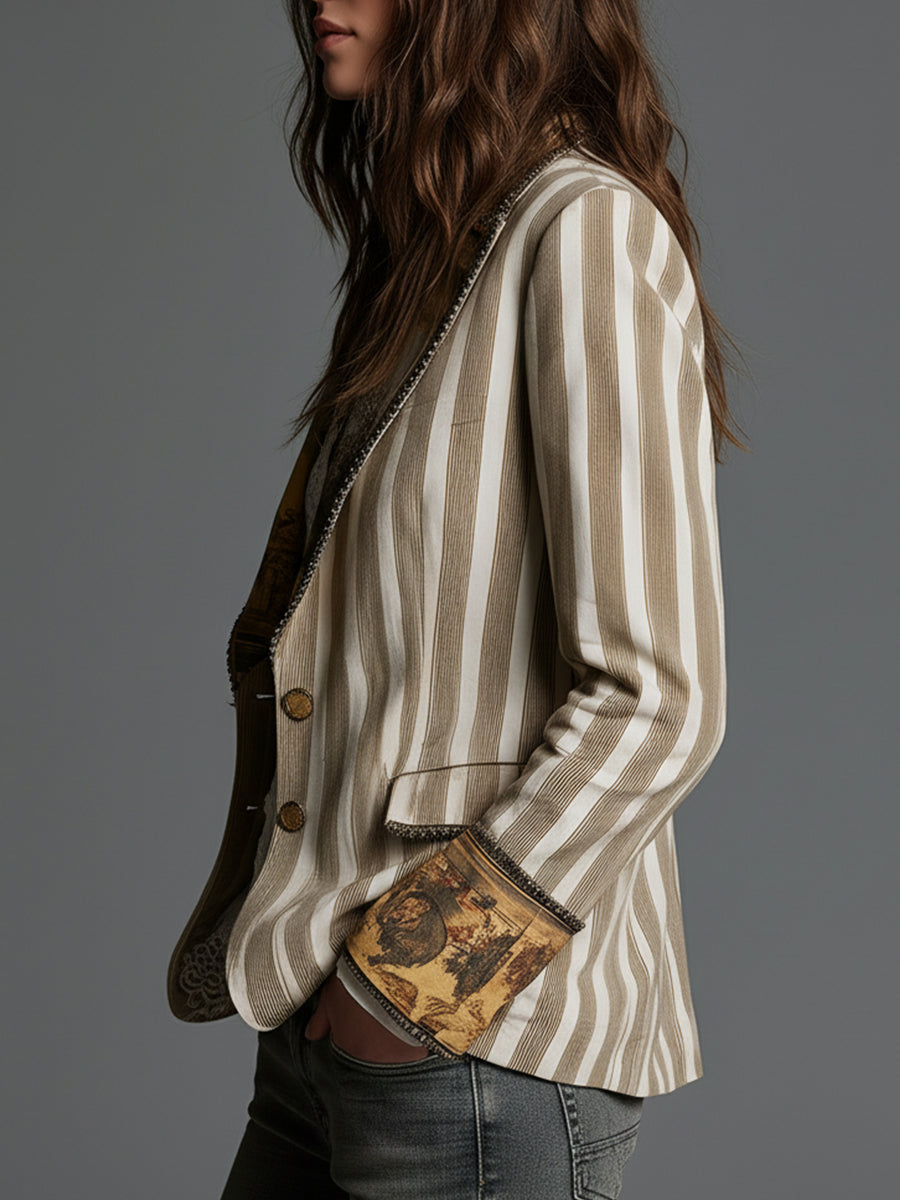 Blazer Ainara Edición Boho Rayas