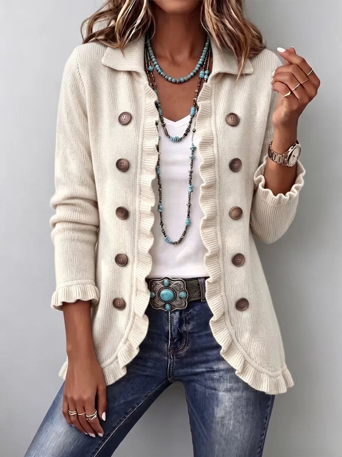 Chaqueta Ainara Edición Punto Marfil