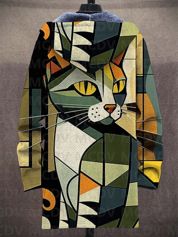 Preston | Cárdigan con capucha de estampado artístico