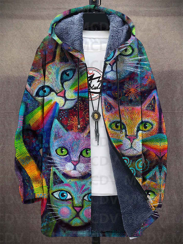 Preston | Cárdigan con capucha de estampado artístico