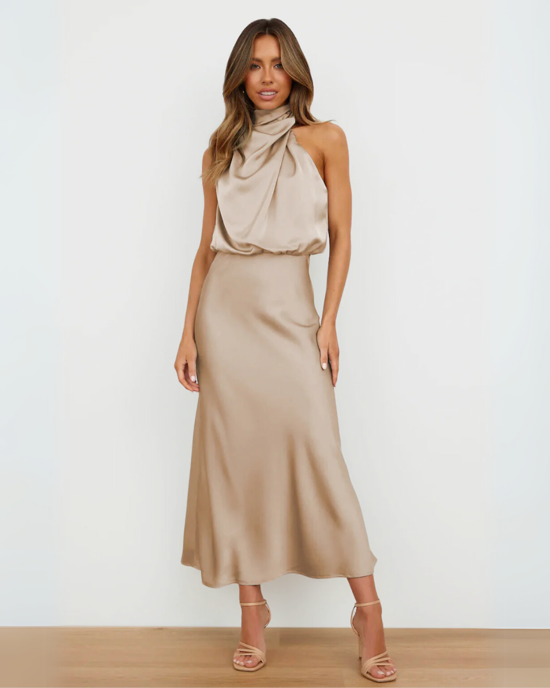 Violeta | Vestido drapeado Sahara