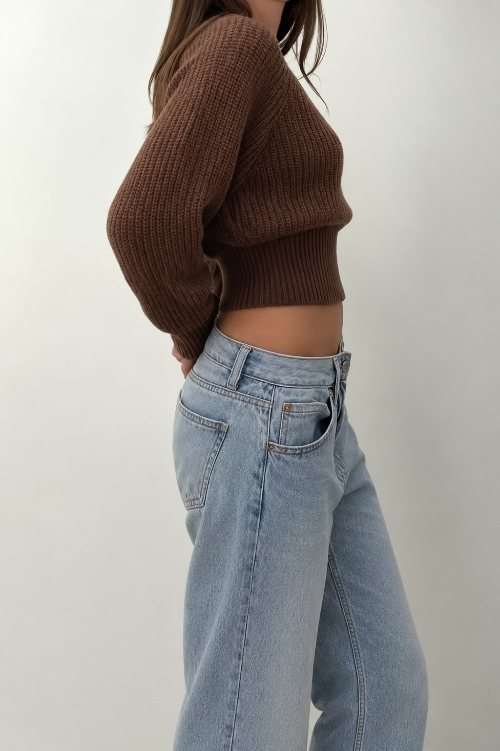 Ainara | Jersey crop – Chocolate