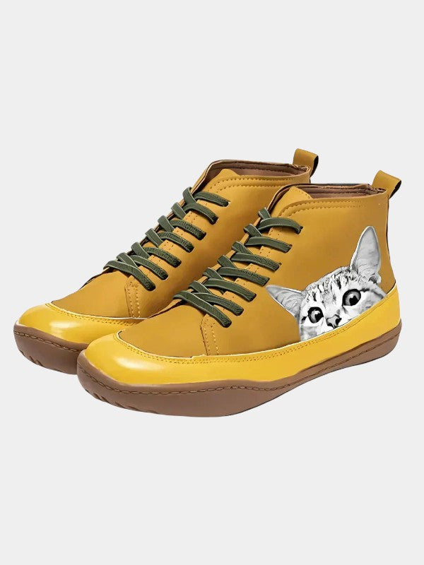 Camilla | Botines de cuero para amantes de los gatos