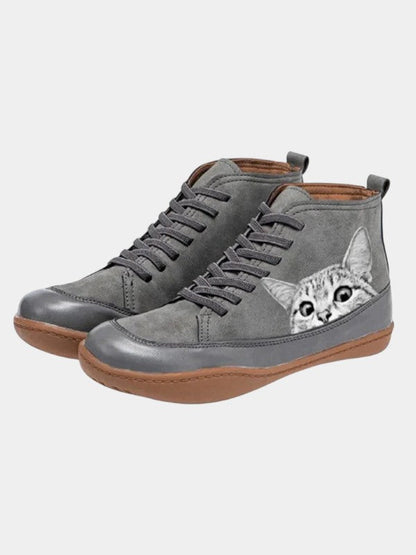 Camilla | Botines de cuero para amantes de los gatos