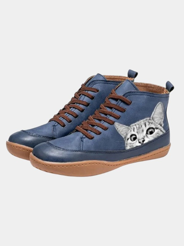 Camilla | Botines de cuero para amantes de los gatos