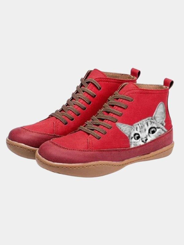 Camilla | Botines de cuero para amantes de los gatos