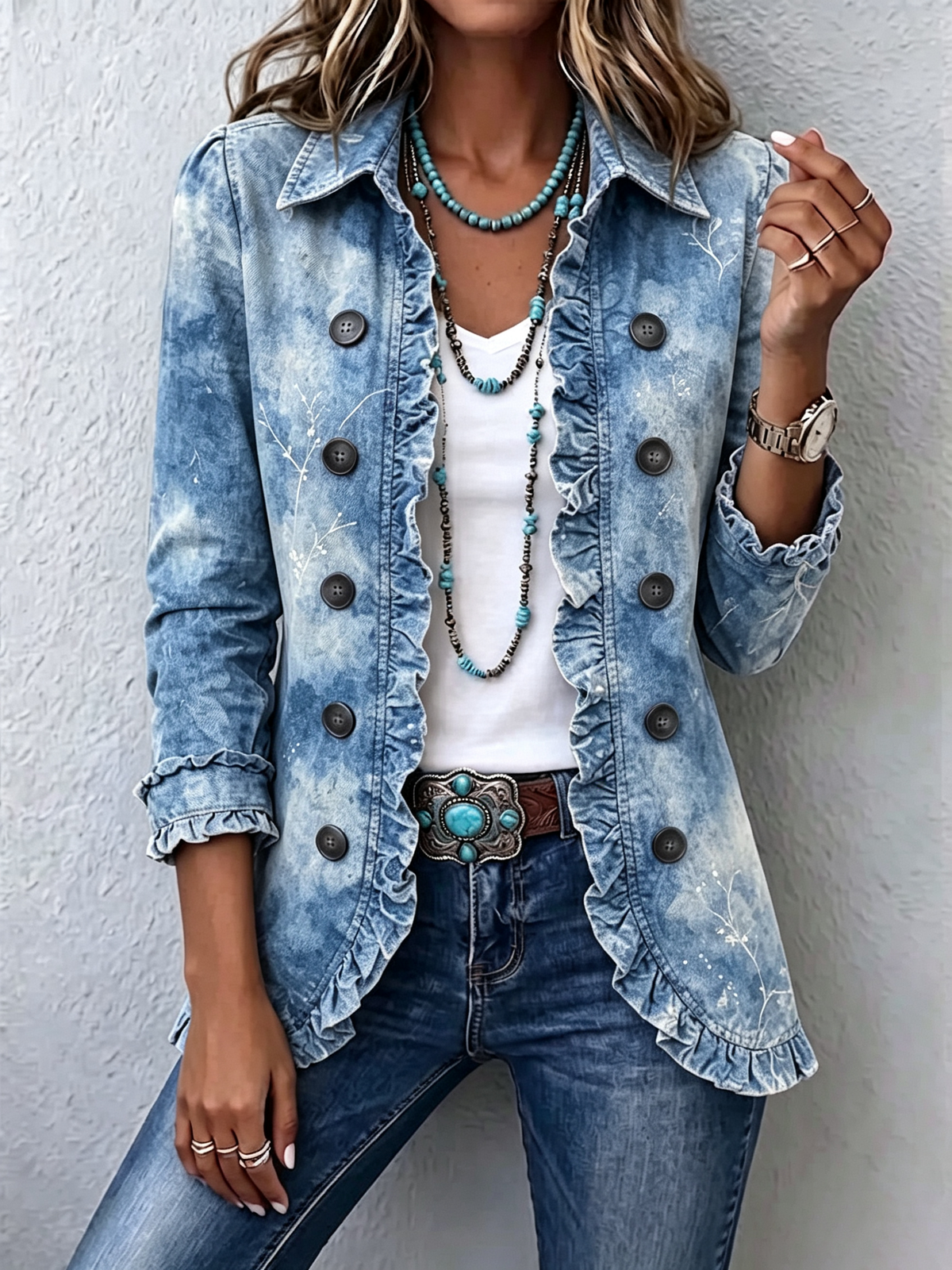 Chaqueta Ainara Edición Botánica Azul