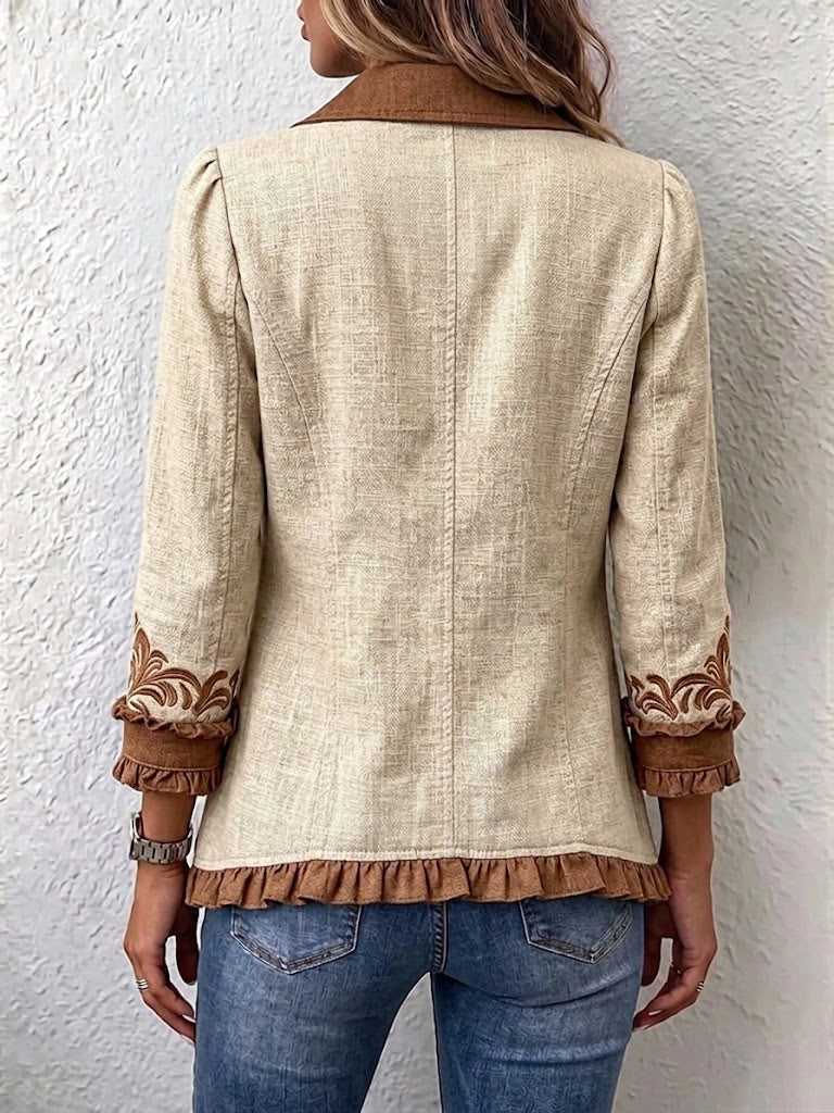 Chaqueta Ainara Edición Bordado Tostado