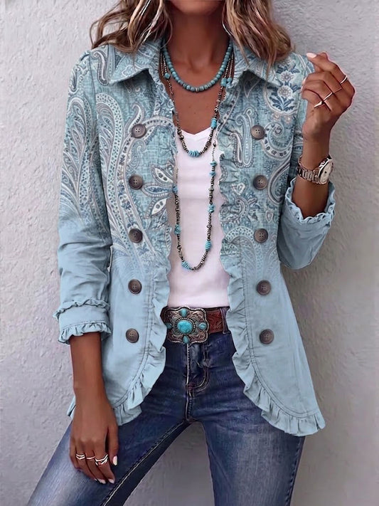 Chaqueta Ainara Edición Cachemira Cielo