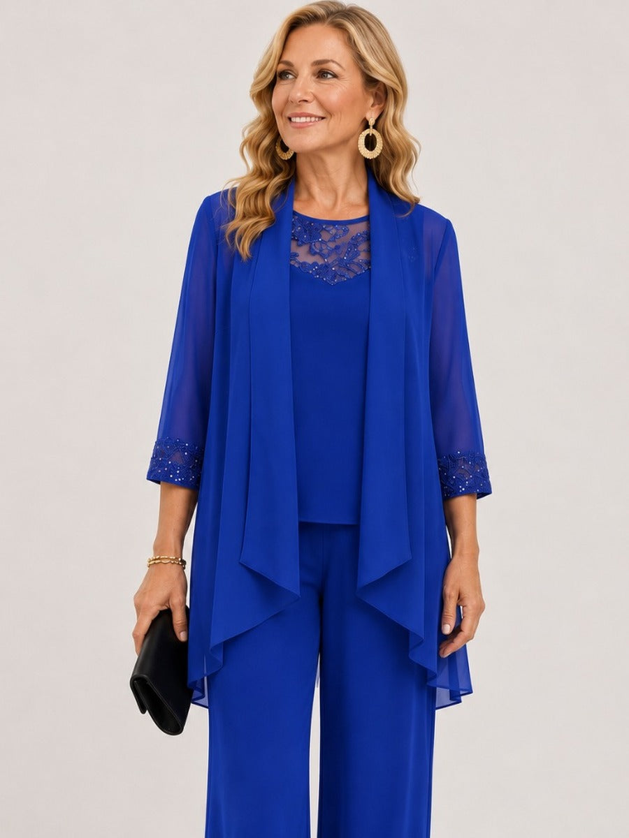 Ainara | Conjunto 3 Piezas con Chaqueta de Gasa